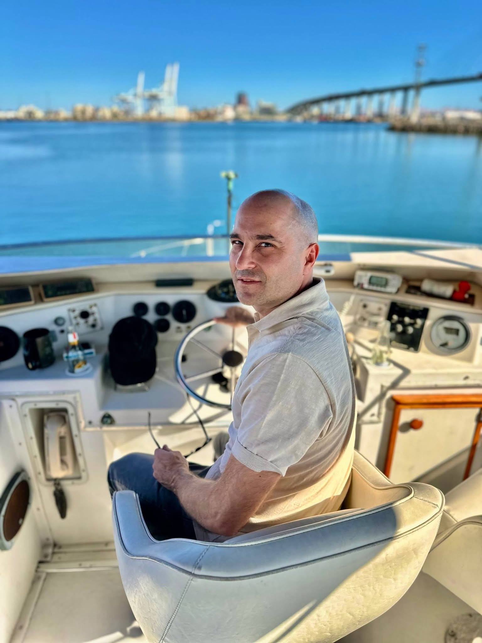 Captain at the helm