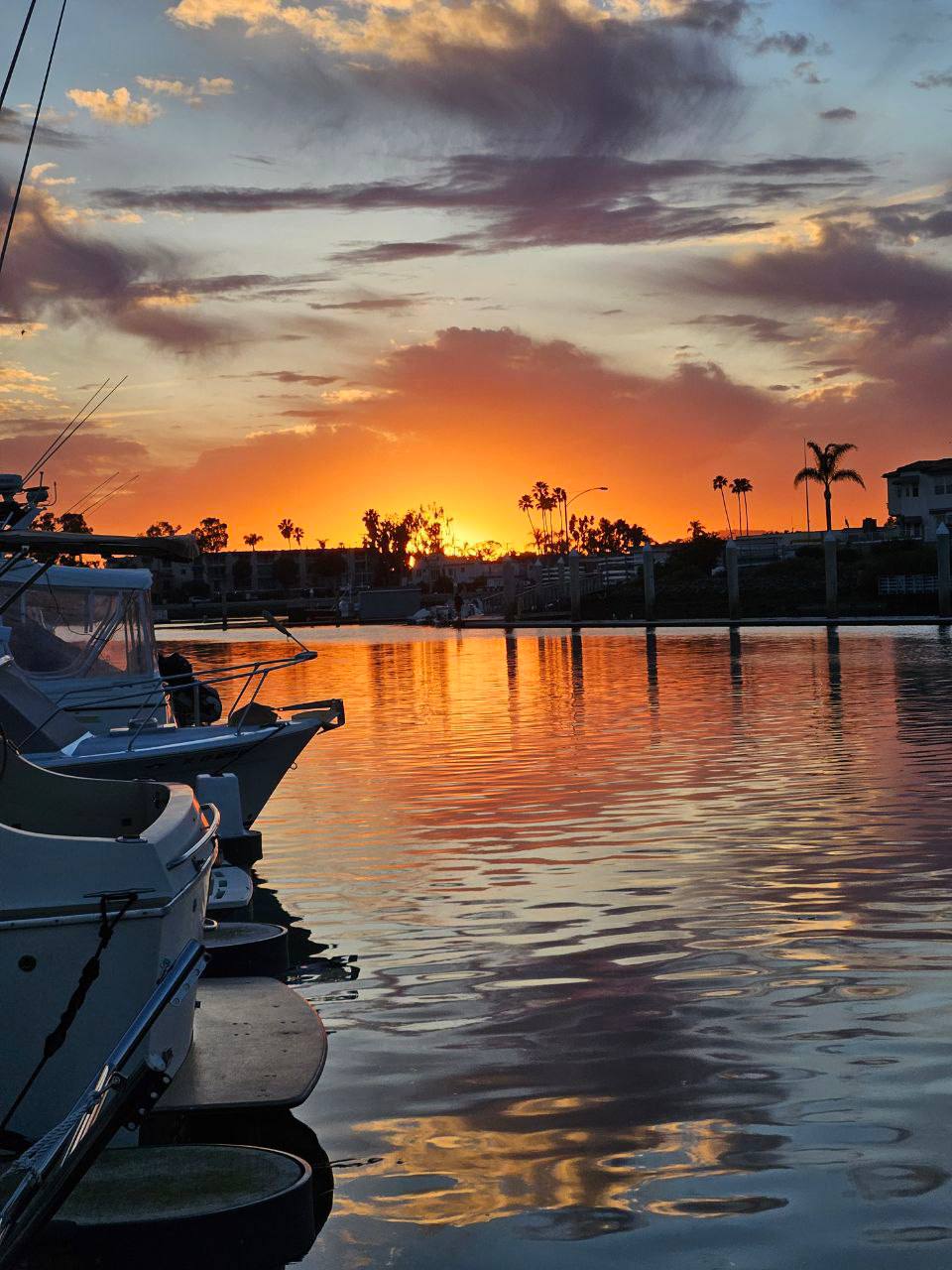 Sunset at the marina